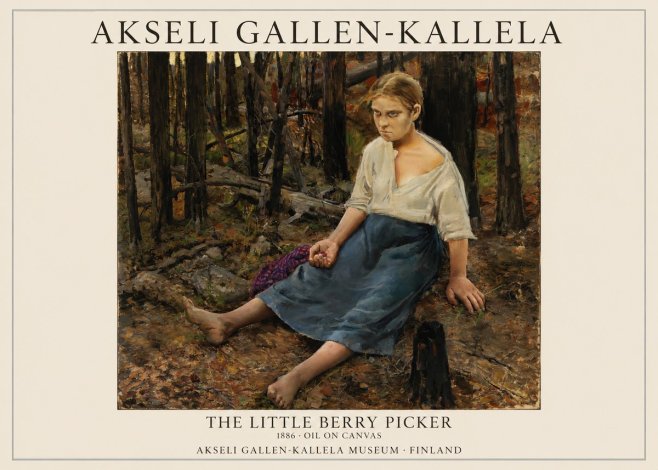 Akseli Gallen-Kallela The Little Berry Picker No1 - Poster
