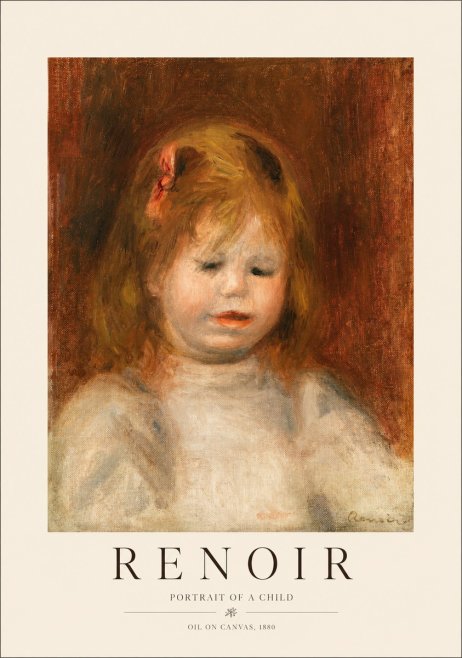 Renoir Portrait of a Child No1 - Poster