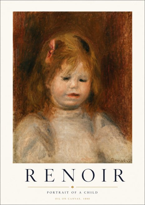 Renoir Portrait of a Child No3 - Poster