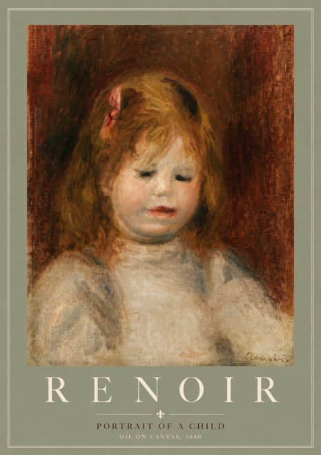 Renoir Portrait of a Child No4 - Poster