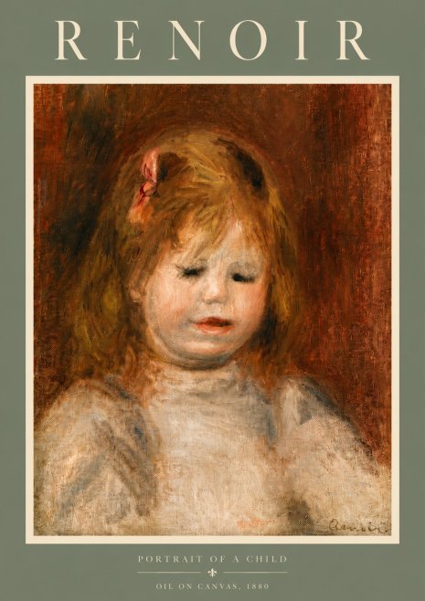 Renoir Portrait of a Child No6 - Poster
