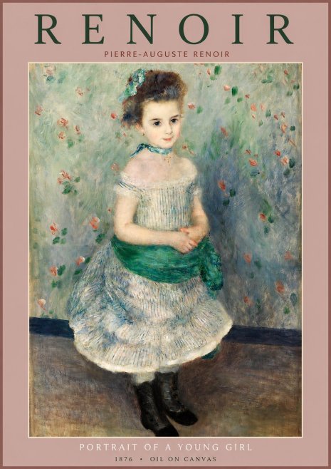 Renoir Portrait of a Young Girl No2 - Poster