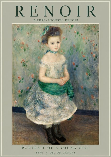 Renoir Portrait of a Young Girl No4 - Poster