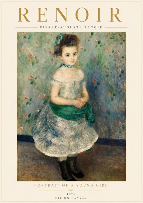 Renoir Portrait of a Young Girl I No6 - Poster