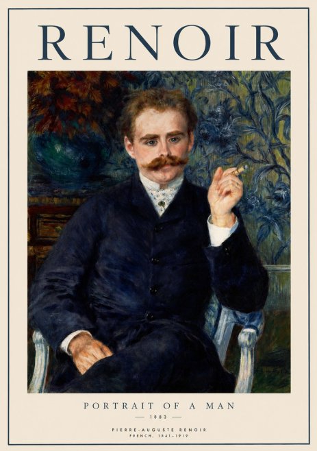 Renoir Portrait of a Man I No1 - Poster