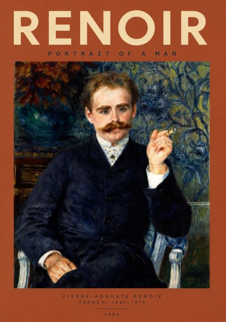 Renoir Portrait of a Man No2 - Poster