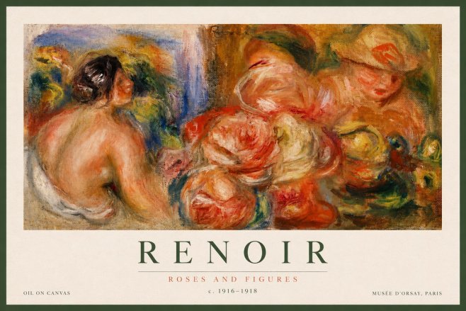 Renoir Roses and Figures No2 - Poster