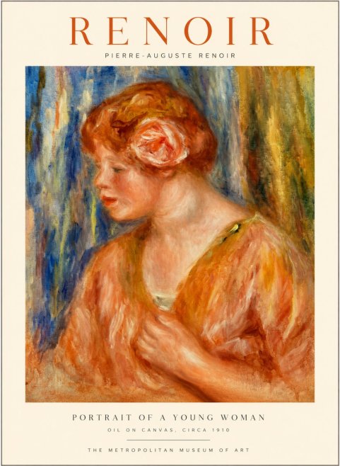Renoir Portrait of a Young Woman No1 - Poster