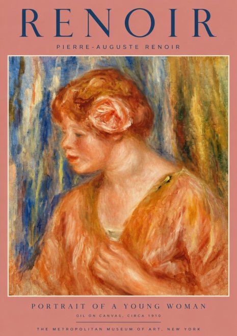Renoir Portrait of a Young Woman No2 - Poster