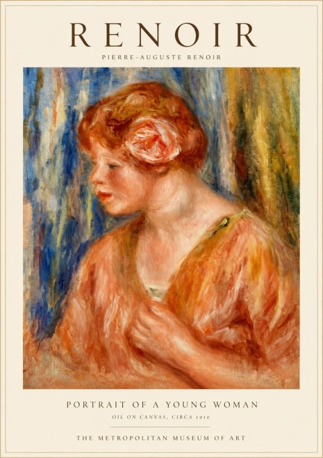 Renoir Portrait of a Young Woman No3 - Poster