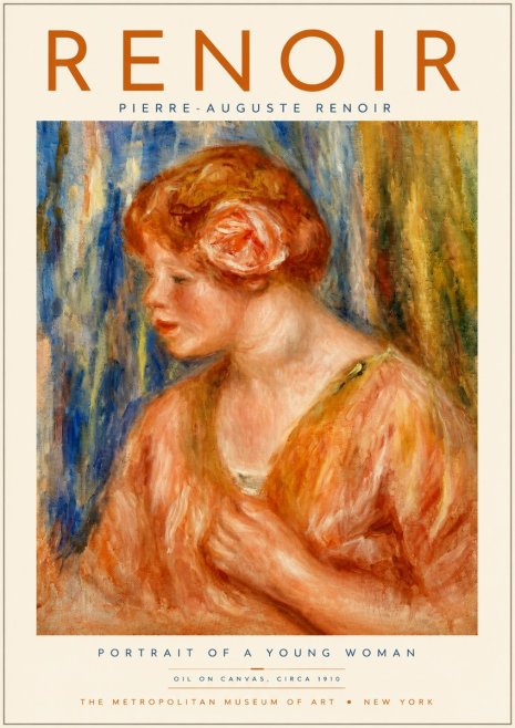 Renoir Portrait of a Young Woman No4 - Poster