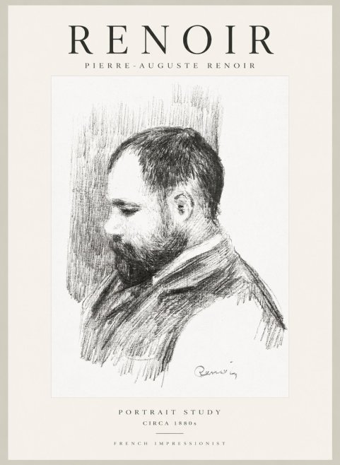 Renoir Portrait Study No1 - Poster