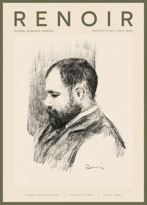 Renoir Portrait Study No3 - Poster