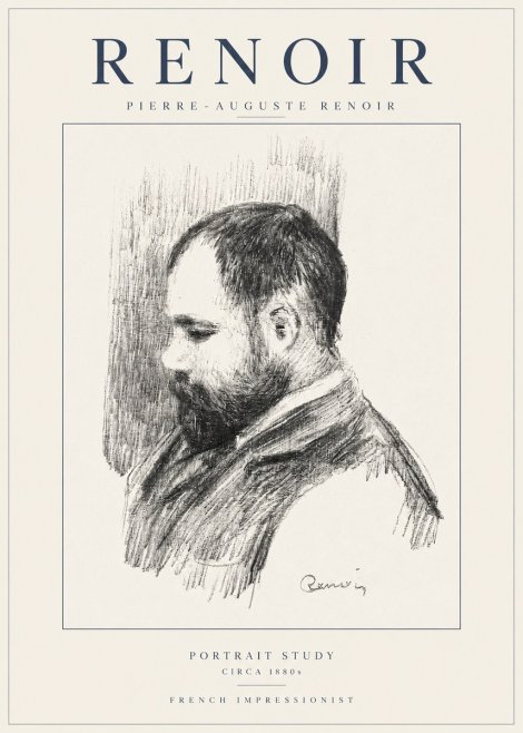 Renoir Portrait Study No4 - Poster