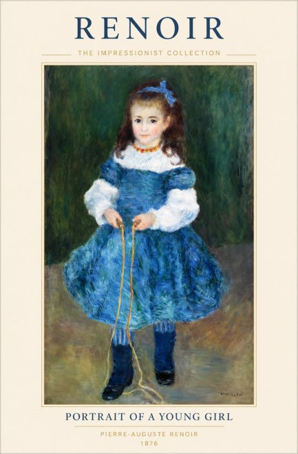 Renoir Portrait of a Young Girl No1 - Poster