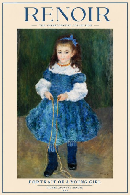 Renoir Portrait of a Young Girl No2 - Poster