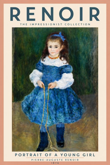 Renoir Portrait of a Young Girl No4 - Poster