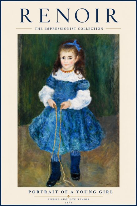 Renoir Portrait of a Young Girl No5 - Poster