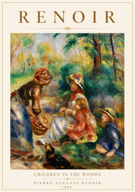 Renoir Children in the Woods No5 - Poster
