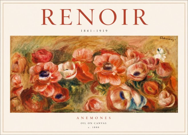Renoir Anemones No2 - Poster