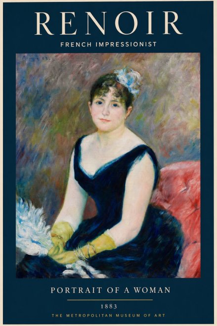 Renoir Portrait of a Woman No4 - Poster