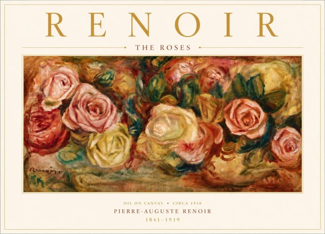 Renoir The Roses No6 - Poster