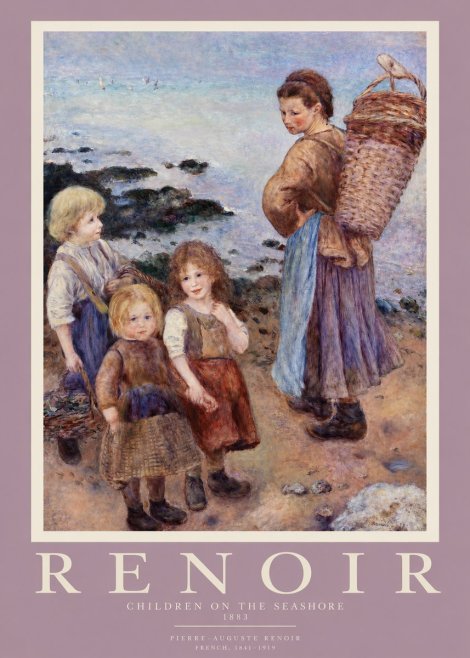 Renoir Children on the Seashore No2 - Poster