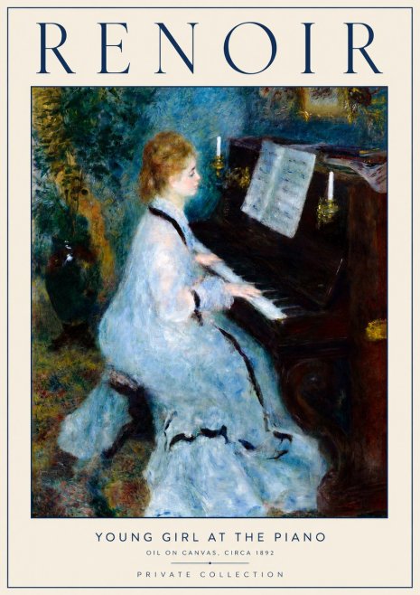 Renoir Young Girl at the Piano No2 - Poster