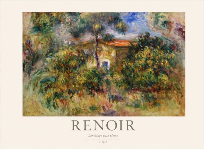 Renoir Landscape with House No1 - Poster