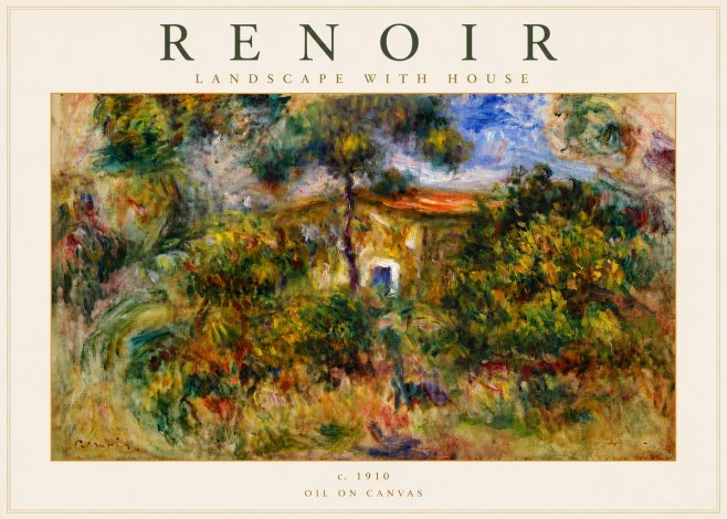 Renoir Landscape with House No4 - Poster