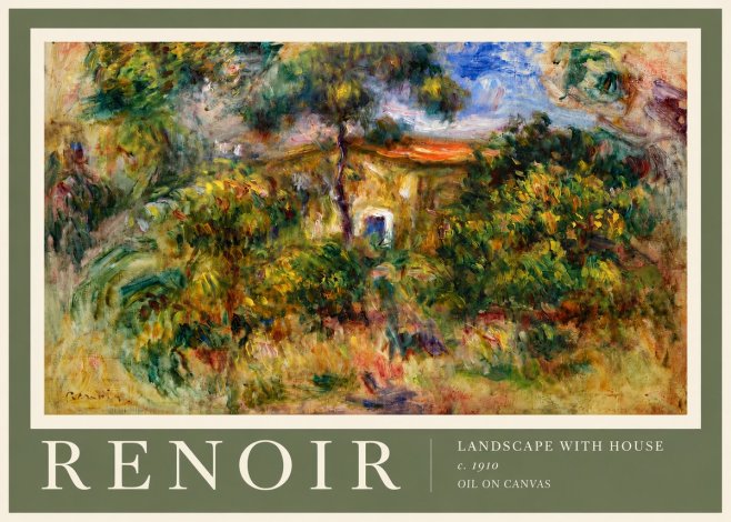 Renoir Landscape with House I No5 - Poster