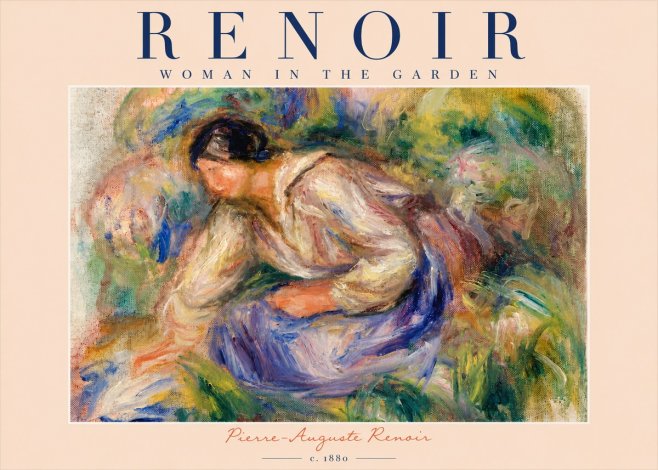 Renoir Woman in the Garden No4 - Poster