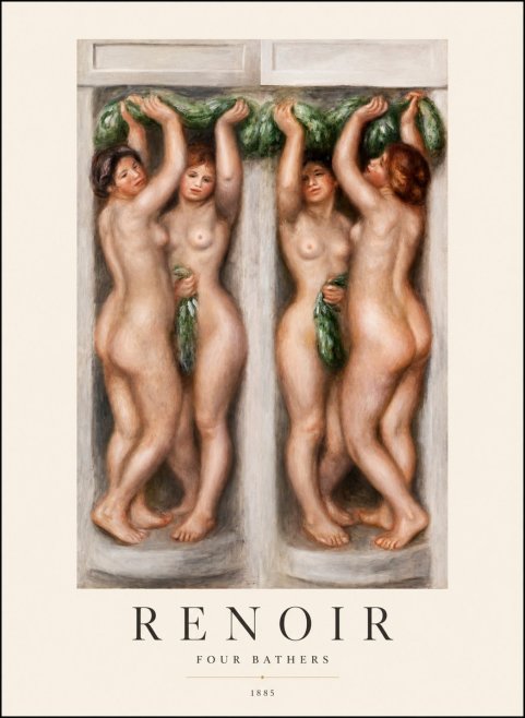 Renoir Four Bathers No1 - Poster