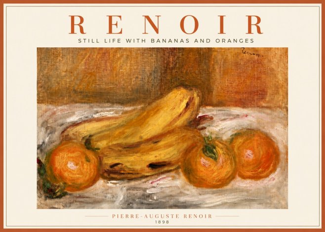 Renoir Still Life with Bananas and Oranges No6 - Poster