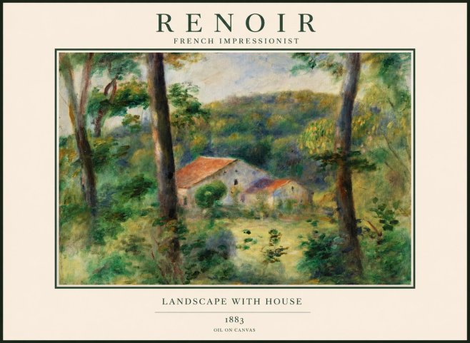 Renoir Landscape with House No1 - Poster
