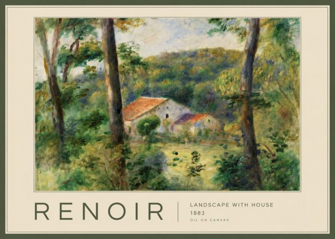 Renoir Landscape with House No3 - Poster