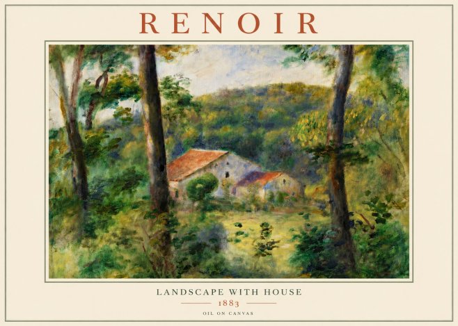 Renoir Landscape with House No4 - Poster