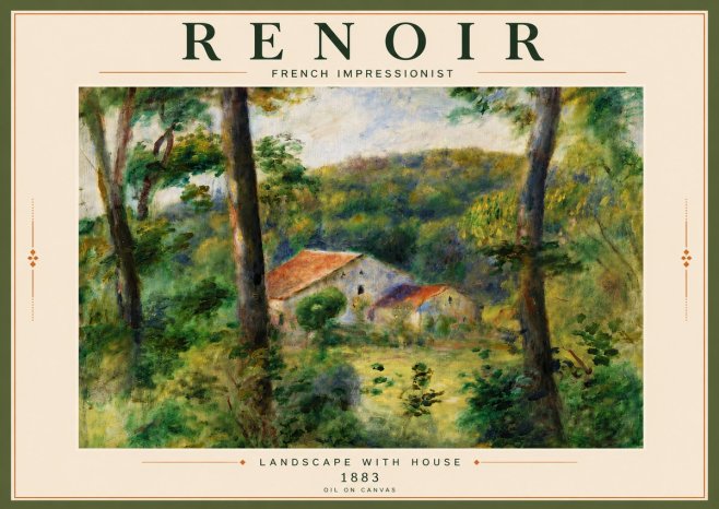 Renoir Landscape with House No5 - Poster