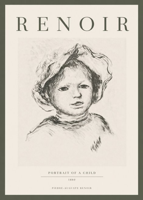 Renoir Portrait of a Child No3 - Poster
