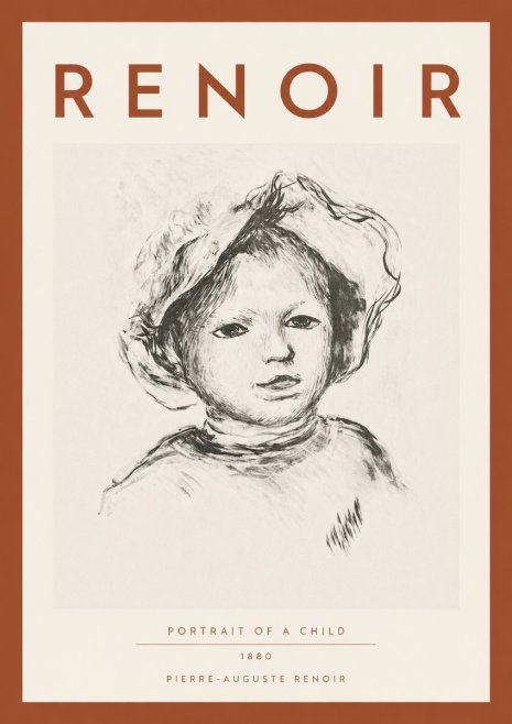 Renoir Portrait of a Child No4 - Poster