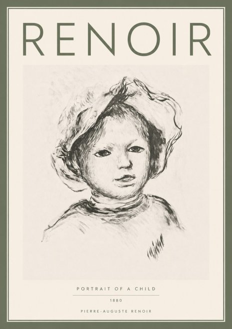 Renoir Portrait of a Child No5 - Poster