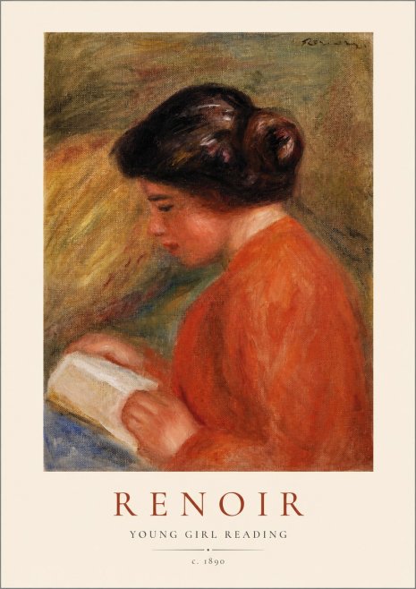 Renoir Young Girl Reading No1 - Poster