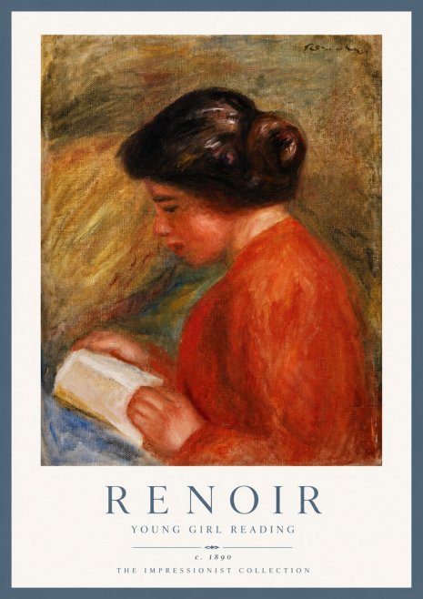 Renoir Young Girl Reading No5 - Poster