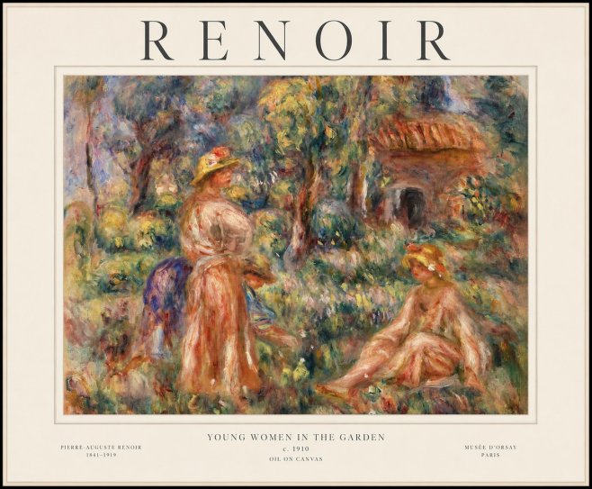 Renoir Young Women in the Garden I No1 - Poster