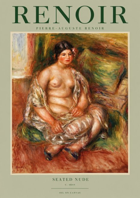 Renoir Seated Nude No2 - Poster