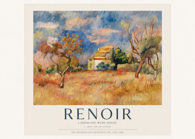 Renoir Landscape with House III No1 - Poster