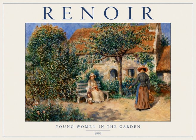 Renoir Young Women in the Garden No5 - Poster