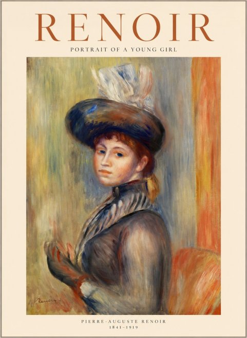 Renoir Portrait of a Young Girl No1 - Poster