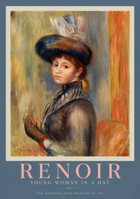 Renoir Portrait of a Young Girl No2 - Poster