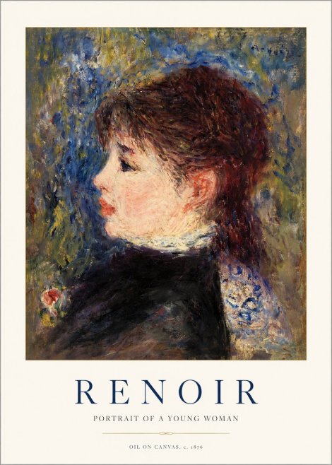Renoir Portrait of a Young Woman No1 - Poster